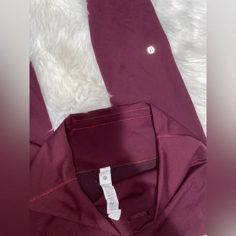 Lululemon Athletica Burgundy Align Leggings - Size 10 - Picture 6 of 7